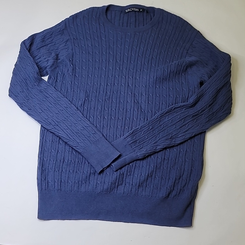 WoolOvers  Cotton and Cashmere Blend Cable knit Pullover